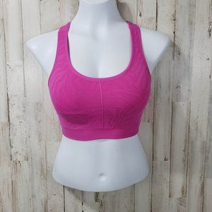 Pro-Fit Womens Sports Bra Pink Animal Print/Weave